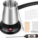 Aottom Wax Melter for Candle Making  Stainless Steel Candle Wax Melter Pot with Pouring Spout, DIY Candle Making Kit Supplies Included Wicks, Wick Stickers, Centering Device, Stirring Spoon