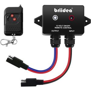 Briidea 12 Volt Wireless Remote Control Switch for Agricultural Sprayers, Spray Pumps, IP67 Waterproof