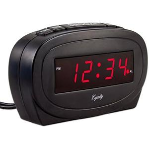 Equity by La Crosse 30228 LED Alarm Clock,Black 4.50"W x 1.85"D x 2.65"H
