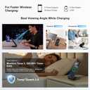 Samsung S26 S25 Wireless Charger Stand Wireless Phone Charger for Android Samsung Galaxy S25 Ultra S25 Edge S25 Plus S25FE S24FE S23 S22 S21 S20, Wireless Charging Station for iPhone 17 with Adapter