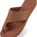 Aomigoct Orthopedic Flat Sandals for Women: Dressy Summer Flats Womens Sandals Comfortable Slip On Beach Walking Shoes