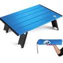 VILLEY Portable Mini Folding Beach Table, Ultralight Aluminum Side Table with Carry Bag for Camping, Picnics, and Outdoor Activities