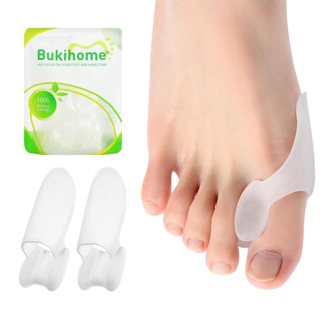 Bukihome Bunion Cushion Protector - 8 Packs Bunion Corrector Pads for Big Toe, Gel Shield for Foot Pain Relief, Calluses, Corns, Friction, and PressureClear