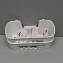 TAILI Shower Caddy Suction Cup 2 Pack, Heavy Duty Bathroom Organizer, Removable Shelves for Inside Shower, Shampoo, Waterproof Suction Plastic Storage for Bathroom Accessories Holder, White