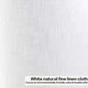 Set of 2 Pure White Linen Drum Lamp Shade 13" Top x 13" Bottom x 10" High (Spider) Contemporary Lamp Shades for Table Lamps & Bedside Lamps Replacement Lampshade - GO&SO - Assembly is Required