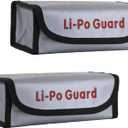 Tenergy 2 Pack, Fire Retardant Lipo Bags, Battery Bags for Charging and Storage, 7.3x3x2.4 inches Each