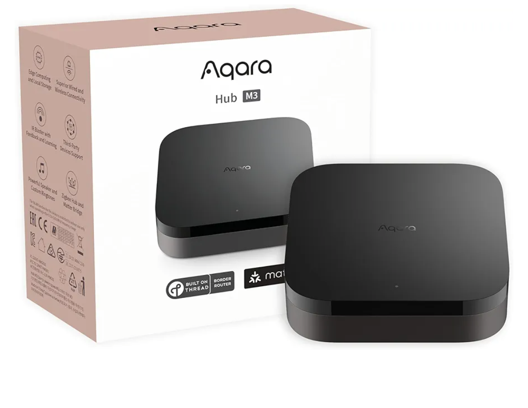 Aqara Smart Home Hub M3 for Advanced Automation, Matter Controller, Thread Border Router, Features Zigbee, Bluetooth, Wi-Fi, PoE, IR, Supports Alexa, Apple HomeKit, SmartThings, Home Assistant, IFTTT