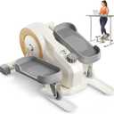 Sitting Under Desk Elliptical Machine, Leg Exerciser While Sitting for Seniors, Seated Pedal Exerciser, Quiet & Portable Pedal Exerciser with 8 Resistance Levels, Work from Home Fitness