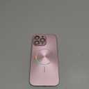 JANDM Magnetic for iPhone 16 Pro Max Case (Compatible with MagSafe) Full Camera Protector Thin Slim Glitter Sparkle Anti-Scratch Shockproof Women Men Protective Phone Case Pink