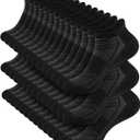 14 Pairs Mens/Womens Ankle Socks Breathable Casual Low Cut Short Socks for Men/Women with Heel Tab (Black)