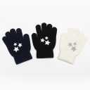 Glooarm 3 Pairs Kids Gloves Winter Gripper Knit Magic Gloves Stretch Warm Cold Weather Gloves for Boys Girls 4-12 Years (Snowflake)