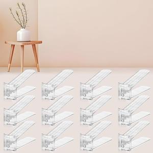 Shoe Slots Organizer for Closet,12PACK Shoe Stacker Shoe Rack Organizer for Closet Space Saver Storage Shoe Holder Organization(Transparent) (12 Pack)
