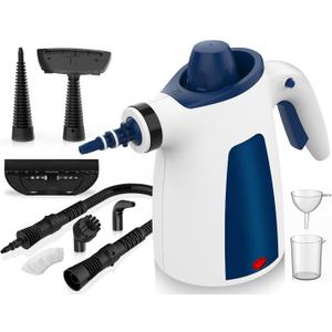Powerful High-Pressure Steam Cleaner for Home, One-Touch Handheld Steam Cleaner with Safety Lock,9PCS Attachments, 350ML Steamer for Deep Cleaning Tile, Grout, Windows, Shower, Car, bathrooms,Kitchens
