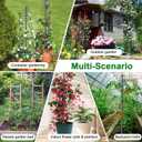 2 Pack Spiral Metal Garden Trellis for Climbing Plants Outdoor Indoor - 44" Adjustable Plant Support Tower with Center Pole, for Outdoor Garden, Raised Bed, Backyard, House Flower Pots & Planters