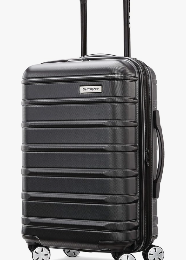 Samsonite Omni 1 Carry-On Hardside Luggage with 360° Spinner Wheels - Scratch Resistant Hardshell - TSA, Airline-Approved - Expandable Polycarbonate Shell for Lightweight Travel - Midnight Black