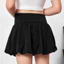 Milumia Girl High Waist Mini Bubble Skirt Y2K Cute Pleated Ruffle Short Skirts