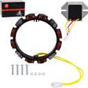Alternator Stator Coil 2Pin w/Regulator For Briggs & Stratton Engines 10-16 Amp 592830 Replaces for OEM 592830, 696458, 691064, 393295 845907 394890 797375
