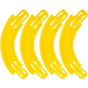 Racetrack Connectors Compatible with Hot Wheels, 90 Degree Banked Turn, 4 Packs, Upgrade Edition (Yellow)