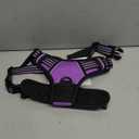 Eagloo Dog Harness for Large Dogs, No Pull Service Vest with Reflective Strips and Control Handle, Adjustable and Comfortable for Easy Walking, No Choke Pet Harness with 2 Metal Rings, Purple, L