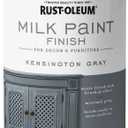 Rust-Oleum 331053 Milk Paint Finish, Quart, Kensington Gray , 32 Fl Oz (Pack of 1)