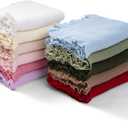 Ruffle Knit Blanket for Baby - 100% Luxury Soft Cotton Knit Warm Cozy Cuddle Stroller Crib Blanket for Newborns, Infants, & Toddlers (Rose Pink)