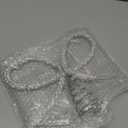 Christmas Decorations - Christmas Decor - Silver Glass Rhinestone Bow Tree Topper - Xmas Holiday Tree Top Decoration for Indoor Outdoor Home Room Party