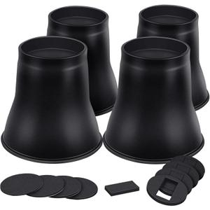ANNKUT Bed Risers 6 Inch Heavy Duty, Round Furniture Risers for Bed Desk Table Sofa CouchBed Lifts Risers, Support up to 6000 Lbs(4 Pack Black)