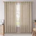 BGment Linen Curtain Wide Each Panel