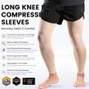 MGANG Full Leg Compression Sleeves for Swelling & Muscle Fatigue | Medical Grade, Non-Slip Silicone Band, Arthritis, Knee Pain Relief, Travel, Sports, Workout, Pregnancy, Post-Surgery