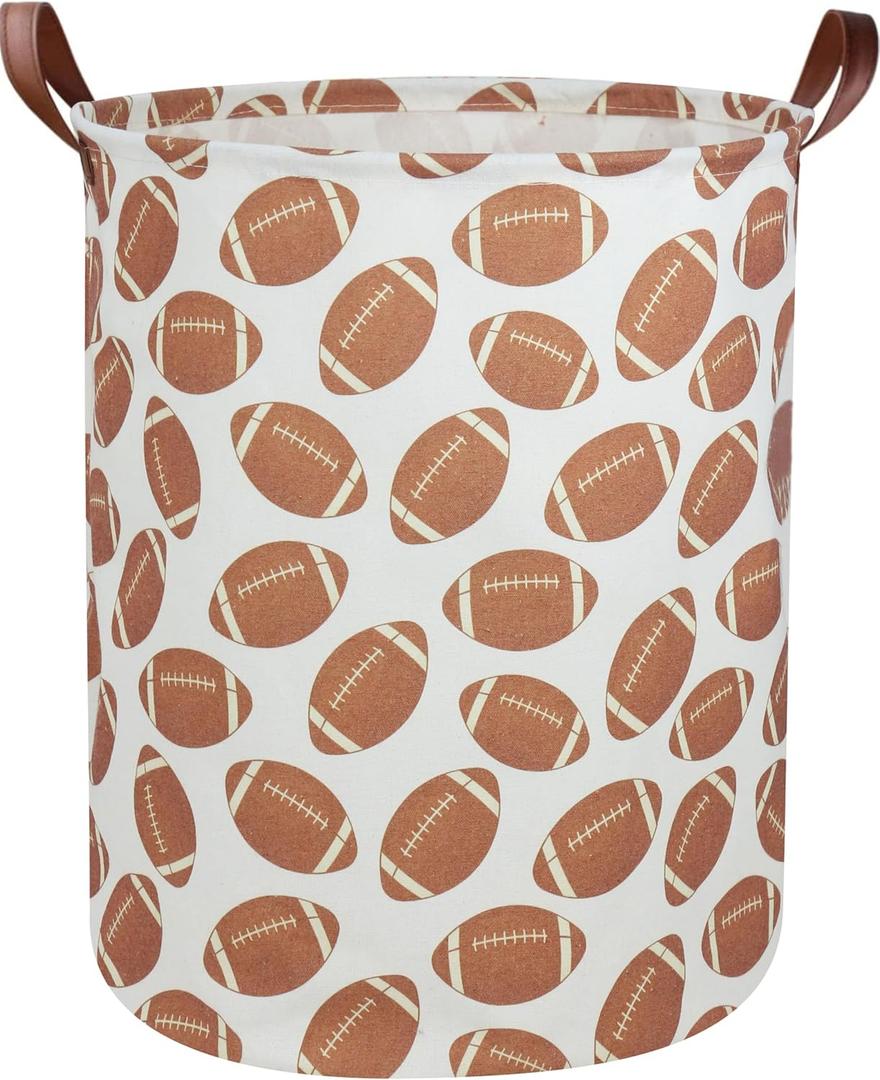 Kids Laundry Hamper Football Hamper for Nursery Boy Clothes Storage Bin Organizer Football Room Decor