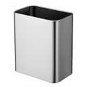 TIPGO Small Metal Trash Can, 2.1 Gallon Slim Trash Can for Bathroom, Wastebasket Garbage Bin for Bedroom, Office, Kitchen, Under Sink (Silver)