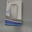 Wireless Bluetooth Mouse Rechargeable Long Lasting Dual Mode - BT 5.2 & 2.4G Silent RGB LED Mice, Slim Portable Ergonomic Mouse for Laptop/PC/Tablet/MacBook/iPad/Apple Devices(Silver)