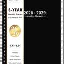 2026-2029 Monthly Planner/Calendar - 3 Year Monthly Planner 2026-2029, July 2026 - June 2029, 6.4" x 8.5", 36 Months Planner with Tabs, 30 Notes Pages, Double-Side Pocket, Holidays, Julian Dates