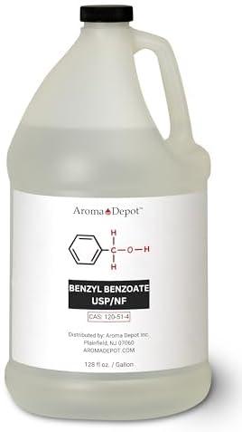 Benzyl Benzoate USP Grade Liquid 8 fl oz – High Purity Multipurpose Solvent & Fragrance Fixative for DIY Cosmetic & Crafting Use