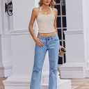 Avidlove Halter Tops for Women Double Lined Sexy Ribbed Crop Tank Top Backless Going Out Cami Slim Fit Y2K Outfits (L)