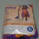 Spooktacular Creations Light Up Polka Dots Witch Tutu Costume for Girls Toddlers Starry Witch Dress with Magic Hat and Broom (S)