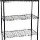 BIRDROCK HOME 5-Tier Wire Shelving, Flat Black, Heavy Duty Shelf, Wide Adjustable Rack Unit, Kitchen Storage, 
Dimensions: 36" Width x 18" Depth x 72" Height