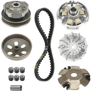 YOUXMOTO Fit for GY6 125cc 150cc Clutch Set & Variator Assembly with 842 Belt, Replacement for GY6 125/150cc 4-Stroke Engine, Go Kart Scooter ATV UTV Clutch Kit