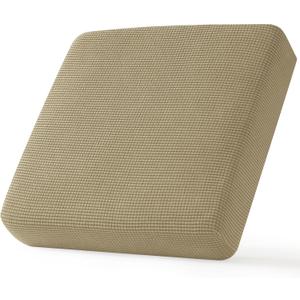 CHUN YI Stretch Chair Couch Cushion Cover for Armchair, Individual Sofa Seat Cushion Covers for Chairs, Slipcover Replacement with Spandex Jacquard Fabric (Small, Khaki)