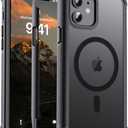 jaroco Magnetic for iPhone 12/12 Pro Case, [Compatible with MagSafe][Military Grade Drop Protection][Heavy Duty Protection][Non-Slip][Shockproof] 2-Layer Durable Bumper Phone Case 6.1''-Black