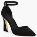 Juliet Holy Womens Pumps Point Closed Toe Heels Buckle Ankle Strap D'Orsay Heeled Sandals 7 1/2