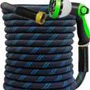 Garden Hose 50 FT, NON-EXPANDABLE Heavy-Duty Flexible & Lightweight Water Hose with 10-Function Nozzle, No-Kink Design, Leak-Proof Super Fabric, Solid Fittings for Lawn, Car, RV