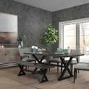 Guvana Black Wallpaper Peel and Stick Concrete Contact Paper Faux Cement Textured Wallpaper Modern DIY Removable Self Adhesive Wall Paper for Living Room Kitchen Wall Covering Vinyl Roll 15.7"x197"