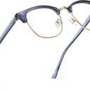 Blue Light Blocking Glasses Vintage Half Frame UV Clear Lens Anti Eyestrain Computer Gaming Glasses for Men Women