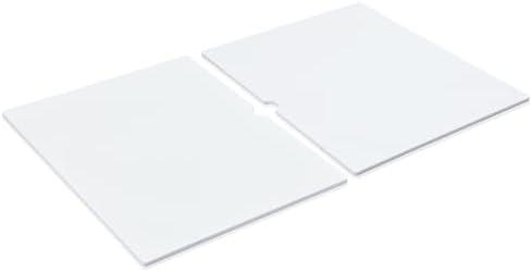 Novabright 2 Pack Sensory Table Cover Desk Inserts 13.5''x17.5''x1/4'' Cover Accessories Compatible with IKEA Flisat Table for Sensory Play(White,Acrylic)