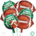 27 Inch Football Balloon Set,Football Foil Mylar Balloons and Footballs Field Balloons,Super Bowl Balloon for Super Bowl Decor Tailgate Game Day Sport Theme Birthday Party Decorations Supplies (Brown and Green)