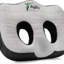 Aylio Socket Seat Cushion for Sit Bone and Back Pressure Relief, Butt, Tailbone, Hip, Hamstring, Posture Support - Firm Memory Foam Comfort Ischial Tuberosity Pillow for Desk Chair or Car
