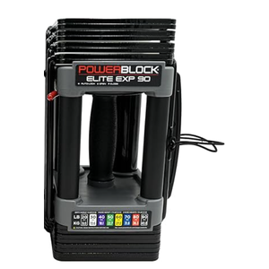 PowerBlock Elite EXP Adjustable Dumbbells , Stage 1, 5-50 lb. Dumbbells, Durable Steel Build, Innovative Workout Equipment, All-in-One Dumbbells, Expandable with Expansion Kits