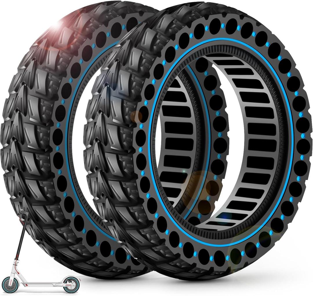 BANGTING 2PCS 60/70-6.5 Scooter Tire, 10x2.5 inch Tire Solid for Segway Ninebot Max G2 / G30 / G30D / G30E / G30E / G30LP / G30D II / G30 Max, 10x2.5-6.5 Tires Replacement for Electric Scooter (Blue)