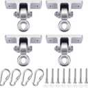 BETOOLL Heavy Duty Swing Hangers Swing Set Hardware Playground Porch Wooden Sets Indoor Outdoor Set of 4